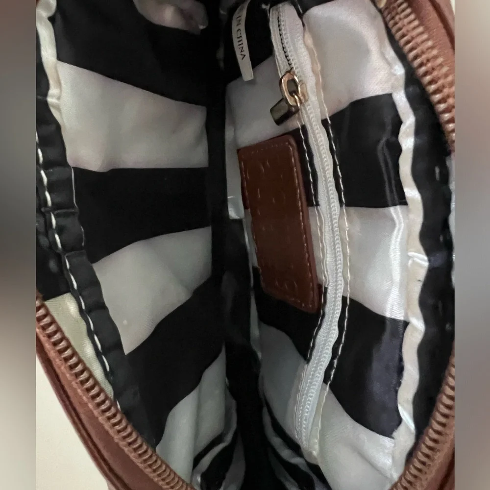 Brown Crossbody with Gold Studs - Picture 1 of 2